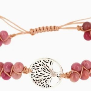 Bracelet réglable shamballa arbre de vie et perles