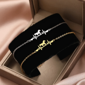 Bracelet doré ou argent ligne de vie cheval