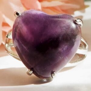 CŒUR REIKI ~ Bague en pierre dure naturelle