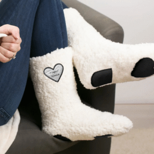 Chaussons chaussettes Super Nana en sherpa