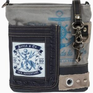 Ancre Maritime sac bandoulière bleu pour femme.