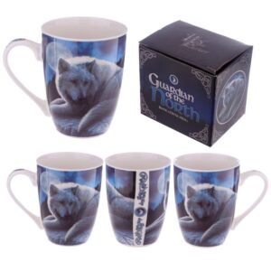 Mug en porcelaine avec loups collection lisa parker