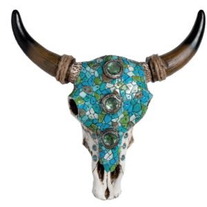 Crâne de vache Mosaïque en résine