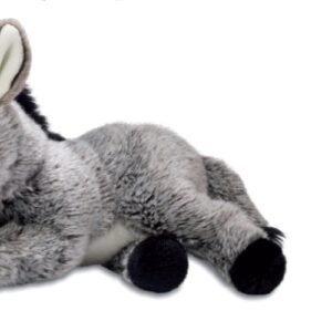 Âne en peluche finition soignée