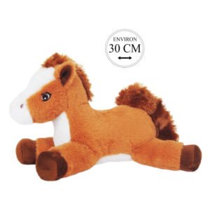 Peluche cheval couché 30cm ou 38cm de long pour enfant