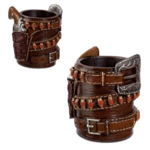 pot en crayon en résine ceinture cow boys