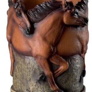 Pot à crayons chevaux