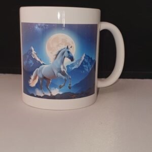 Tasse unique cheval blanc