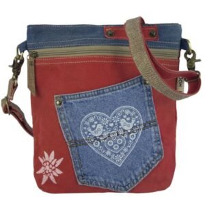 Sac à bandoulière Domelo Messenger, à motif cœur