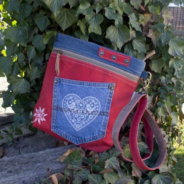 Sac à bandoulière Domelo Messenger, à motif cœur – Image 2