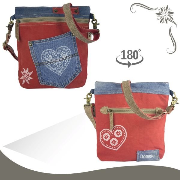 Sac à bandoulière Domelo Messenger, à motif cœur – Image 4