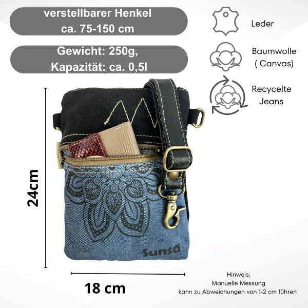 Collection petits sacs en jeans bandoulières recyclés Sunsa – Image 22